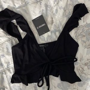 Black crop top
